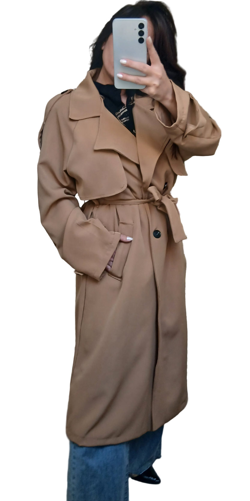 Trench oversize beige