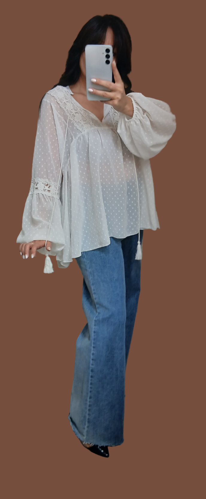 Blouse blanche en mousseline