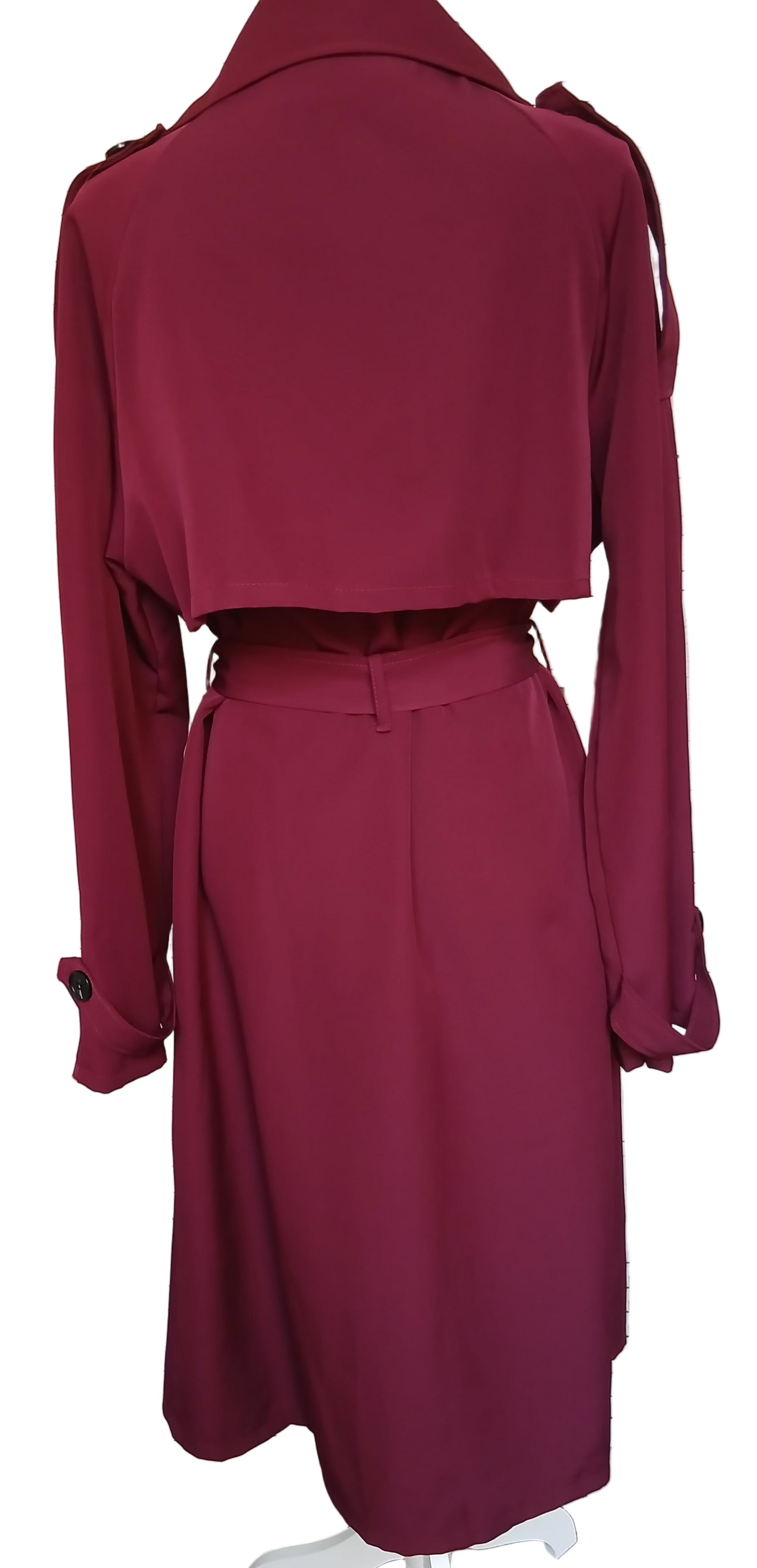 Trench oversize bordeaux