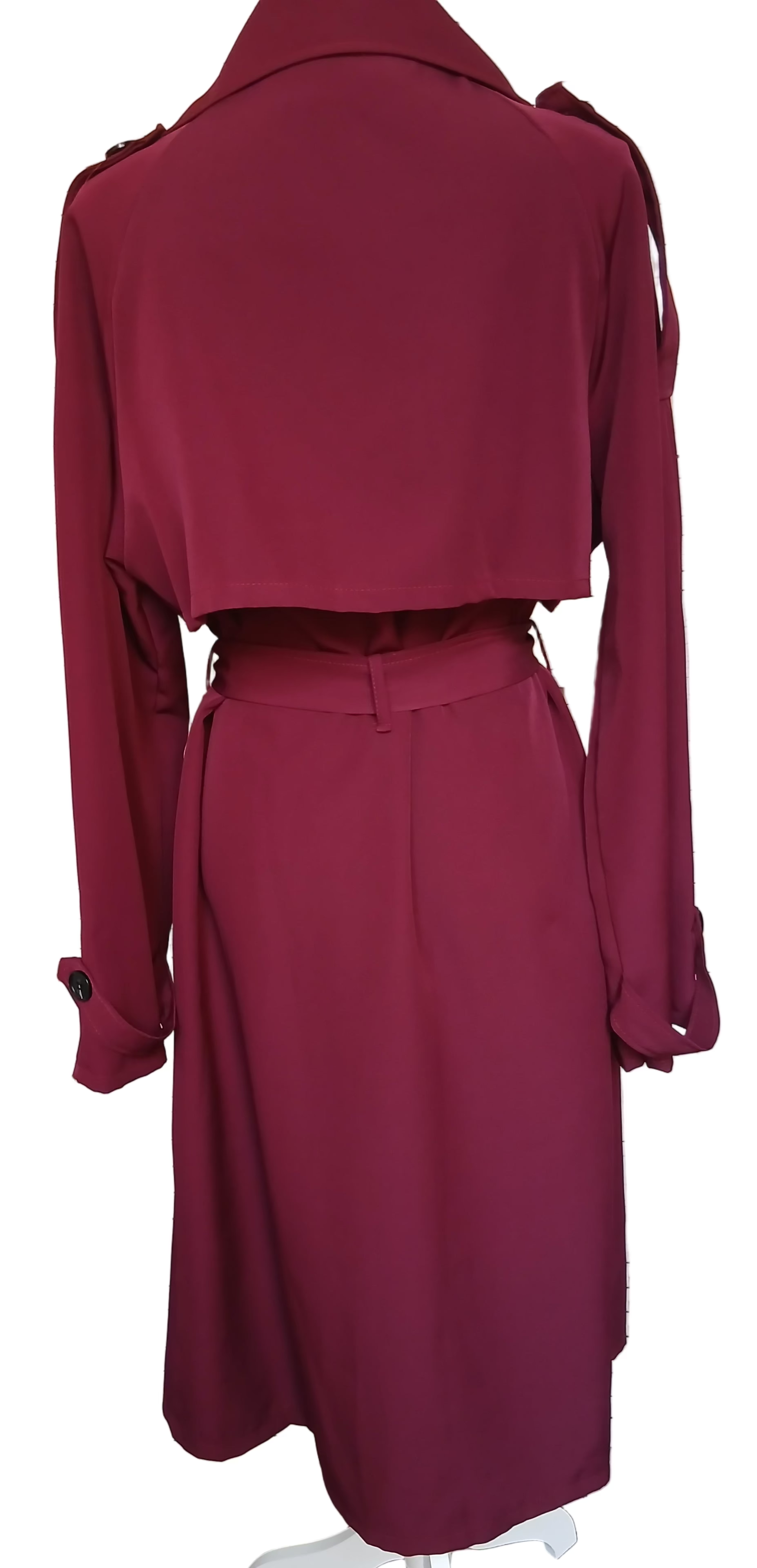 Trench oversize bordeaux