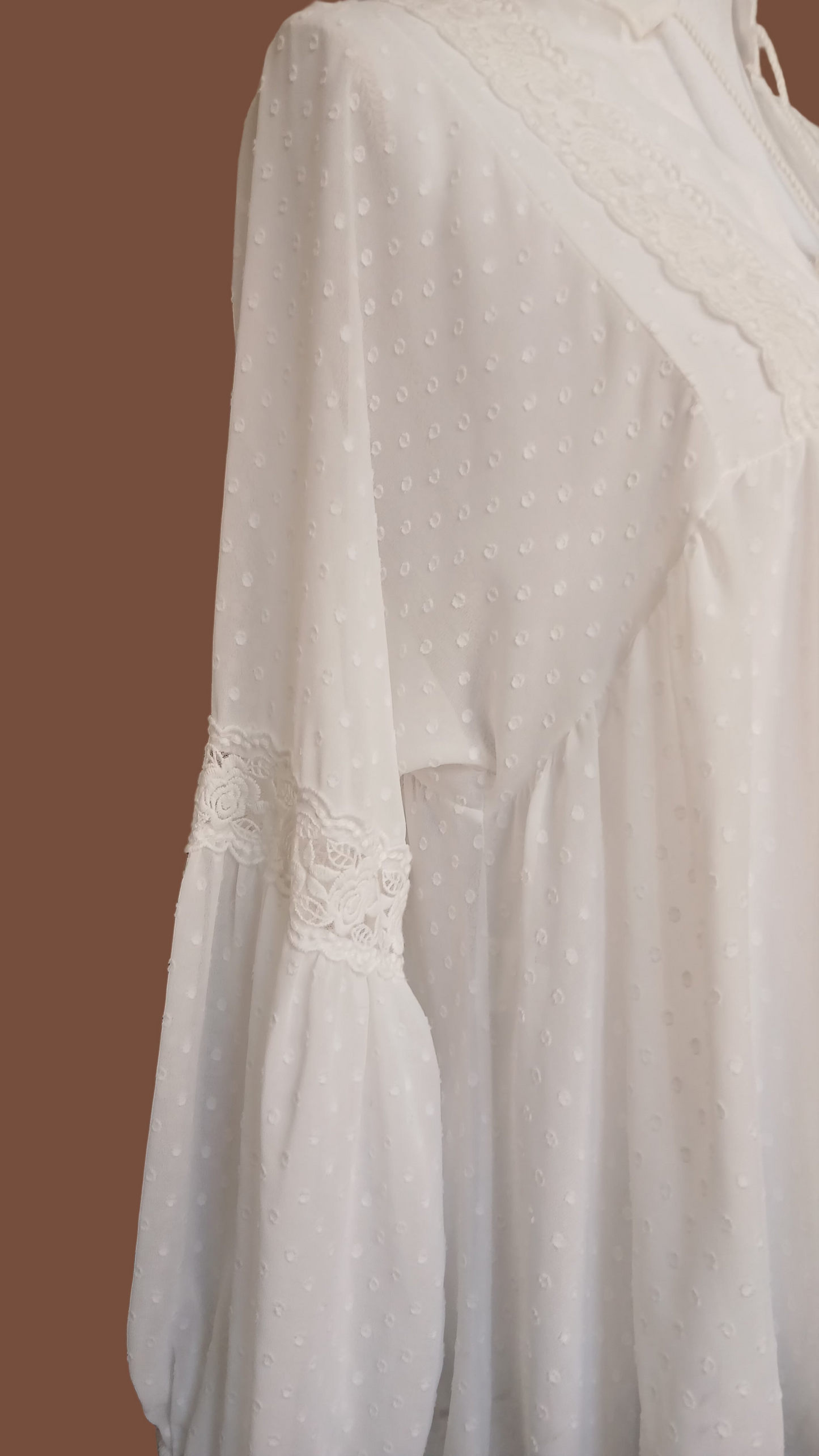 Blouse blanche en mousseline