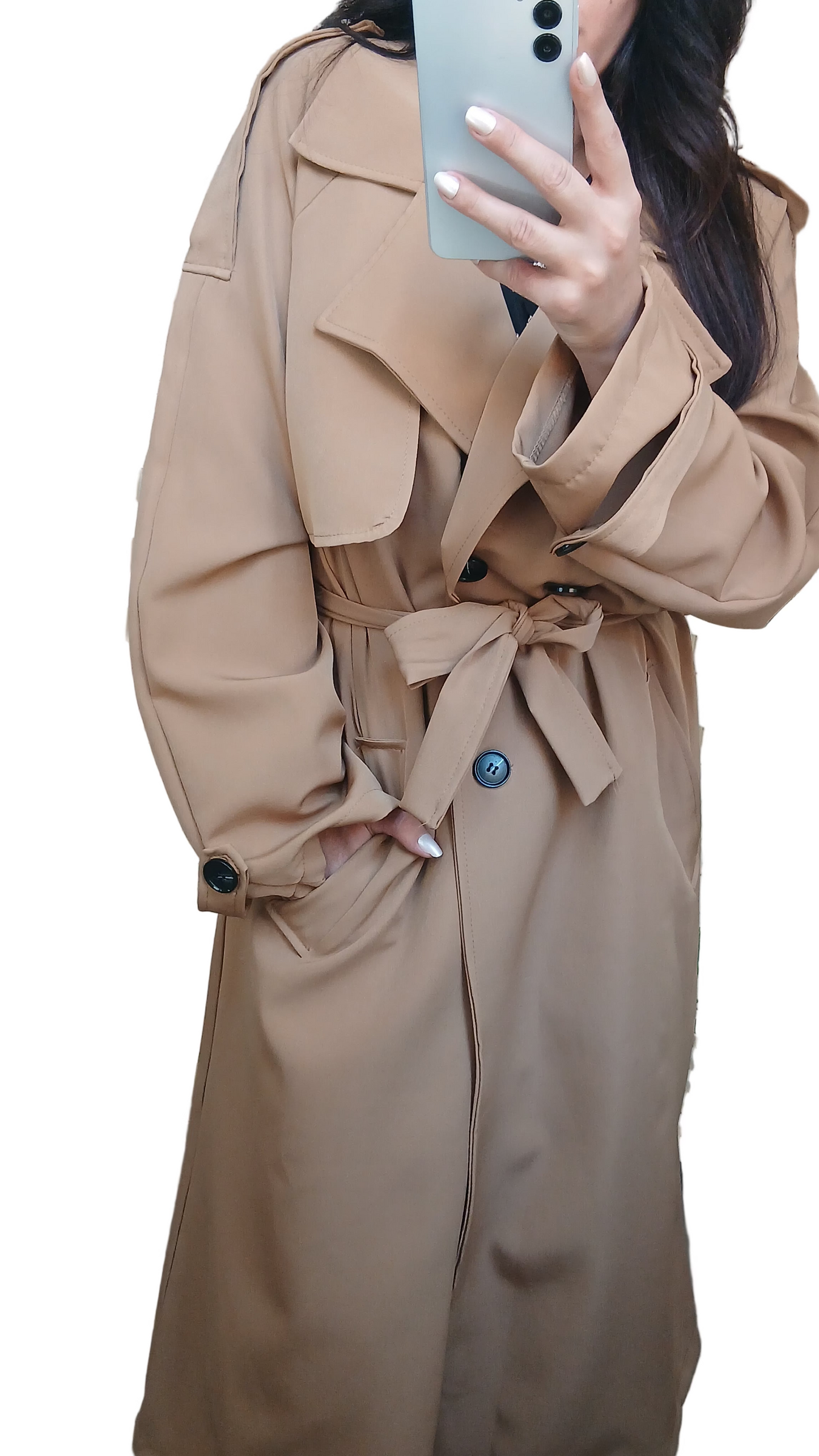Trench oversize beige
