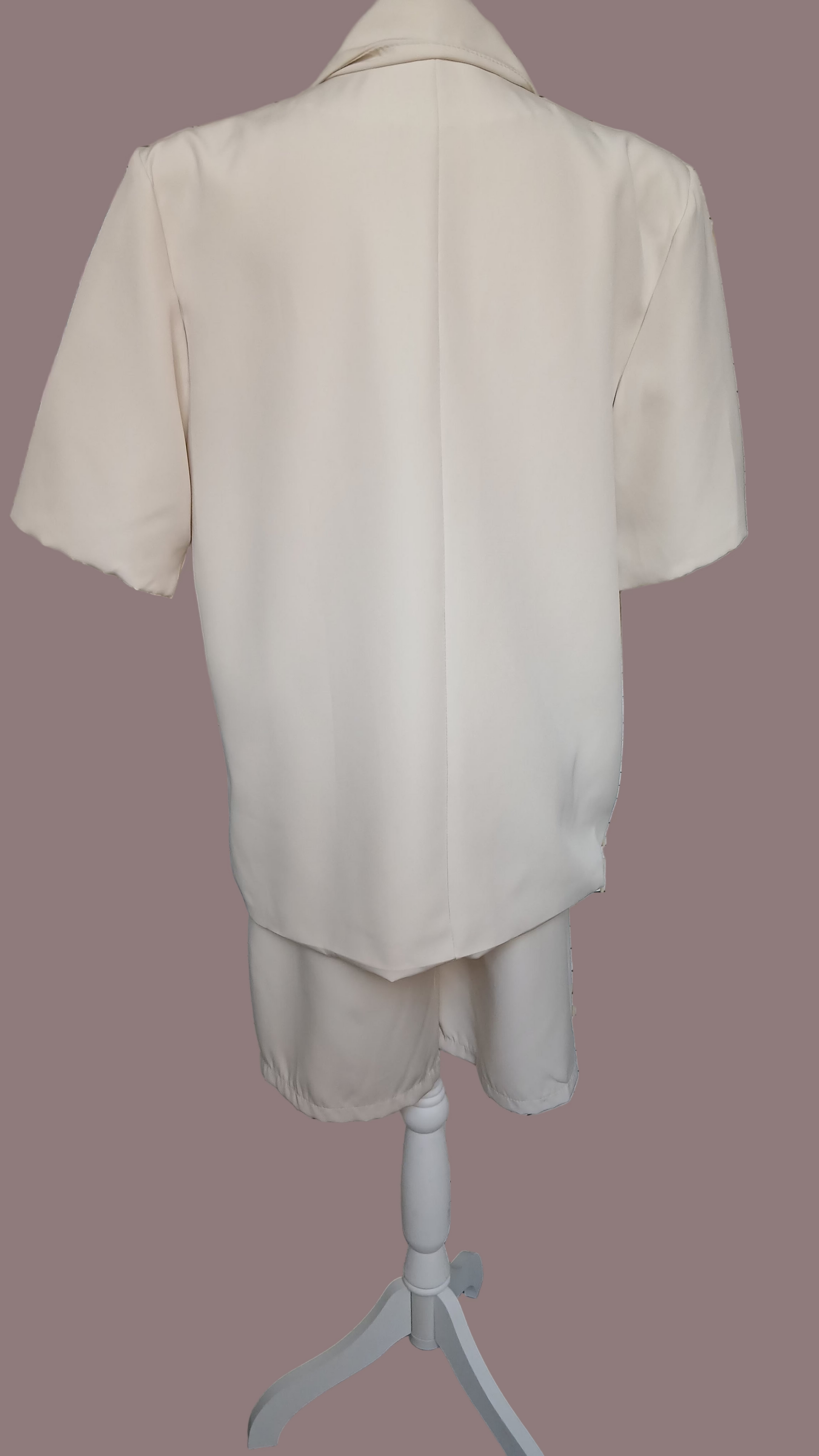 Ensemble tailleur bermuda crème