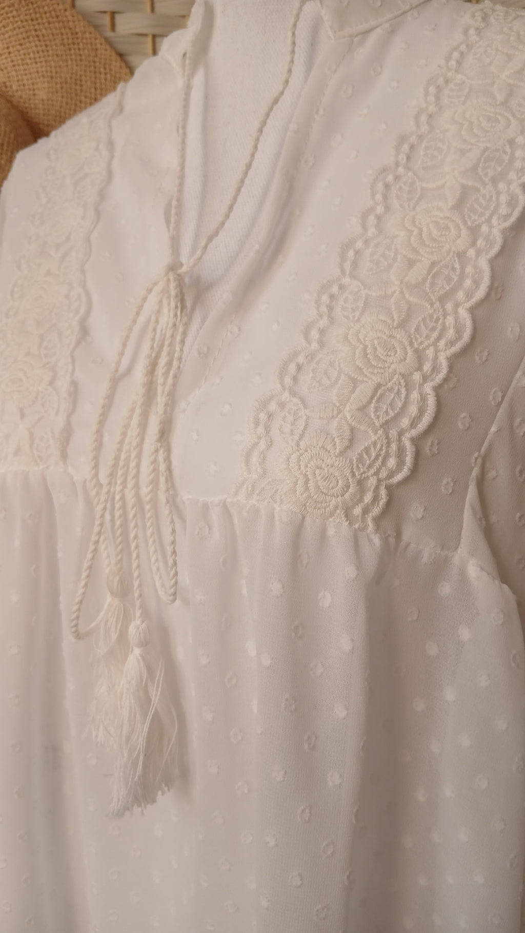 Blouse blanche en mousseline
