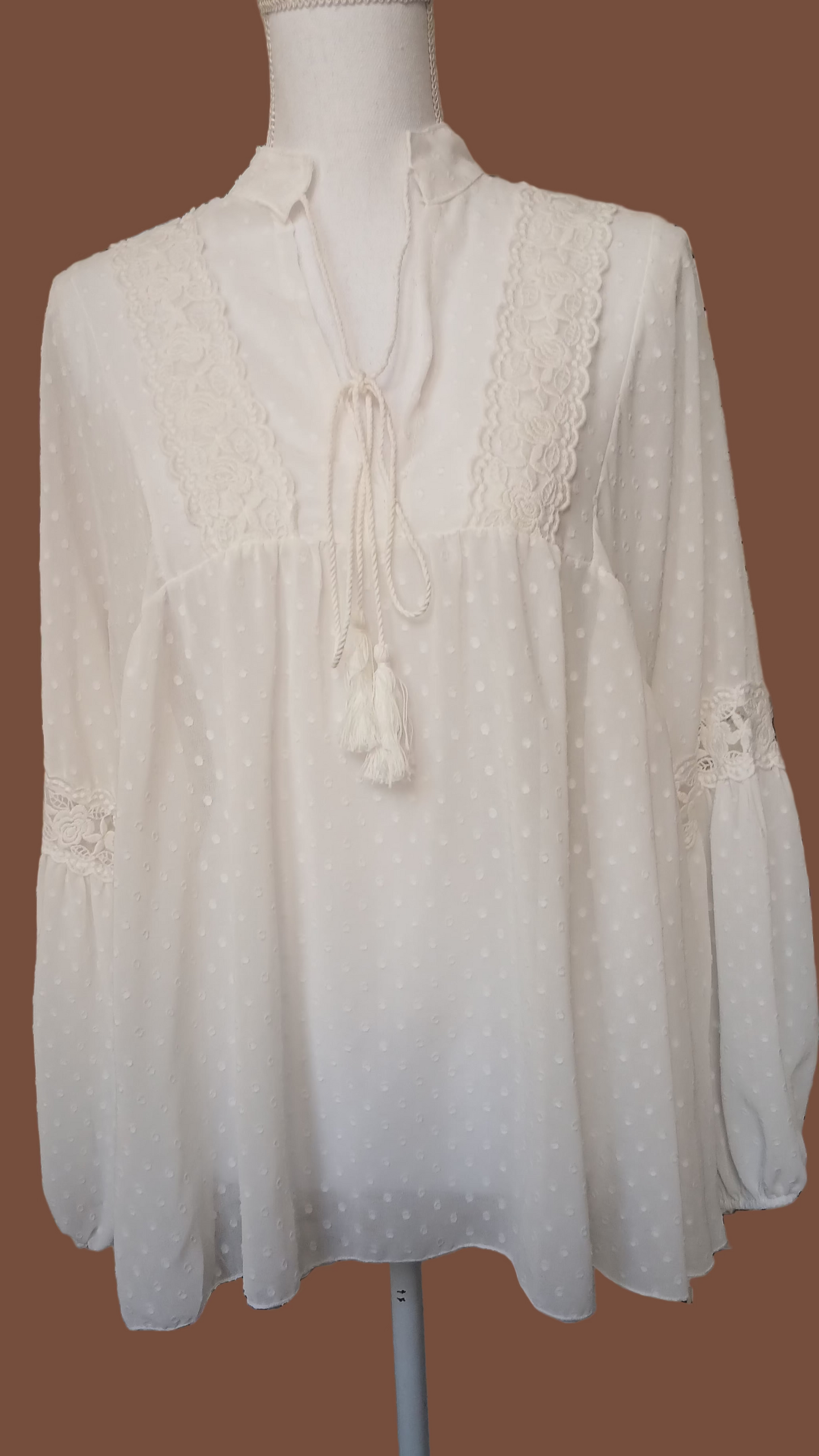 Blouse blanche en mousseline