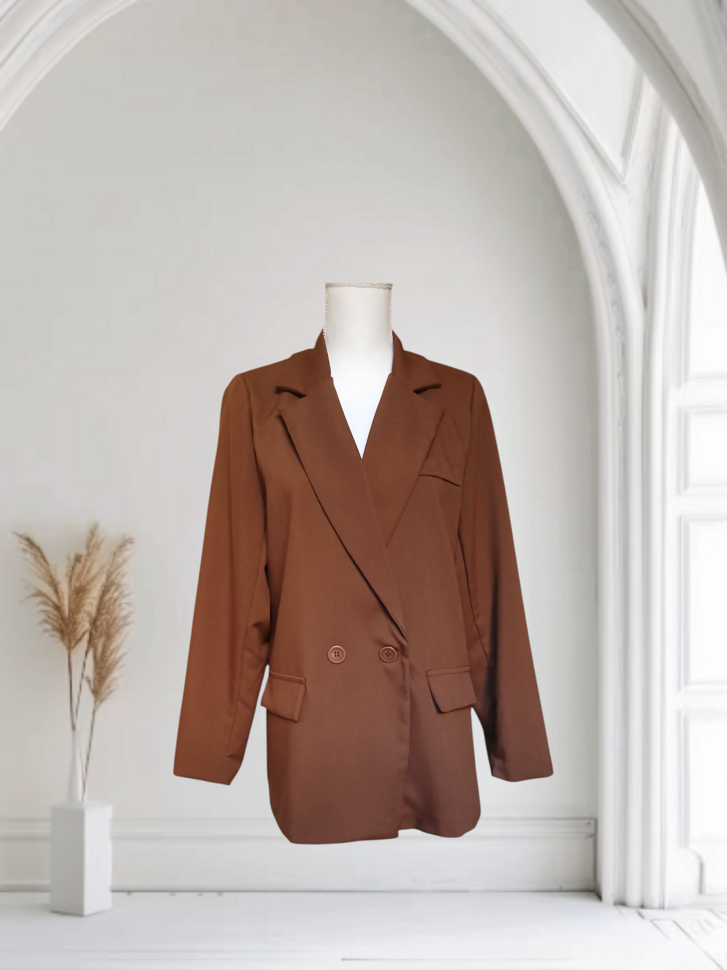 Blazer Femme Marron Chocolat – Élégance Naturelle & Style Intemporel | Fashion Muse Avenue