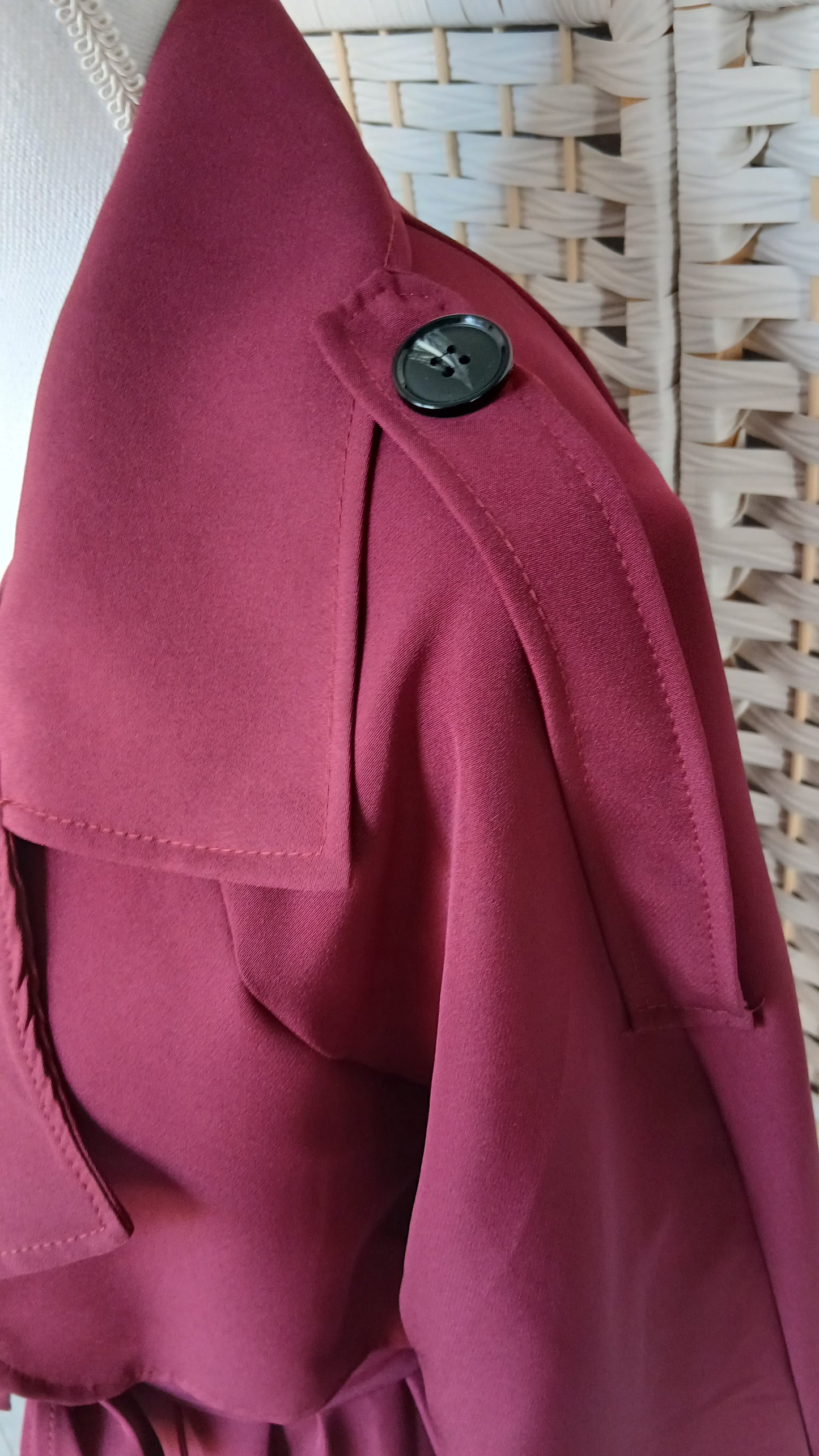 Trench oversize bordeaux