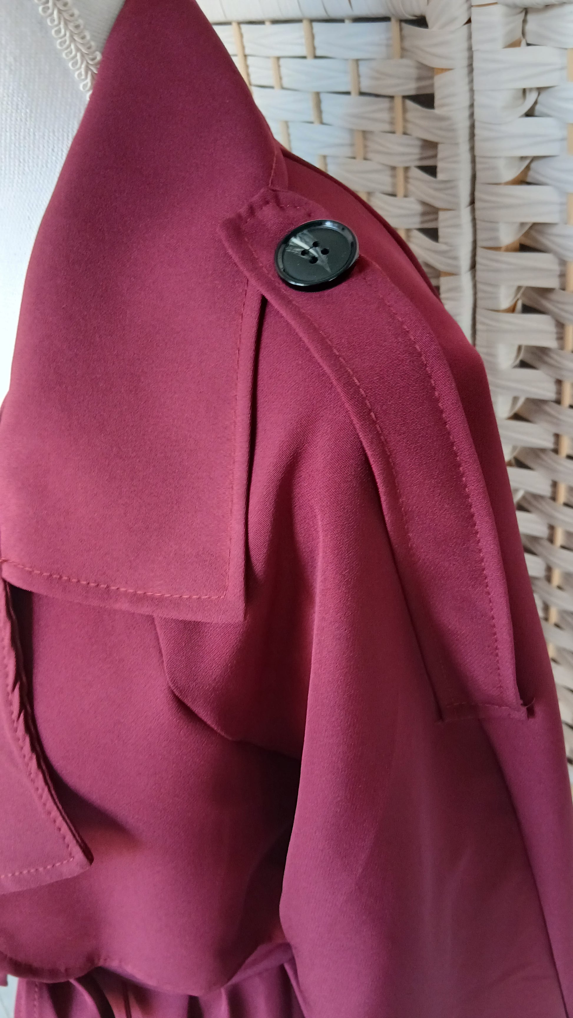 Trench oversize bordeaux