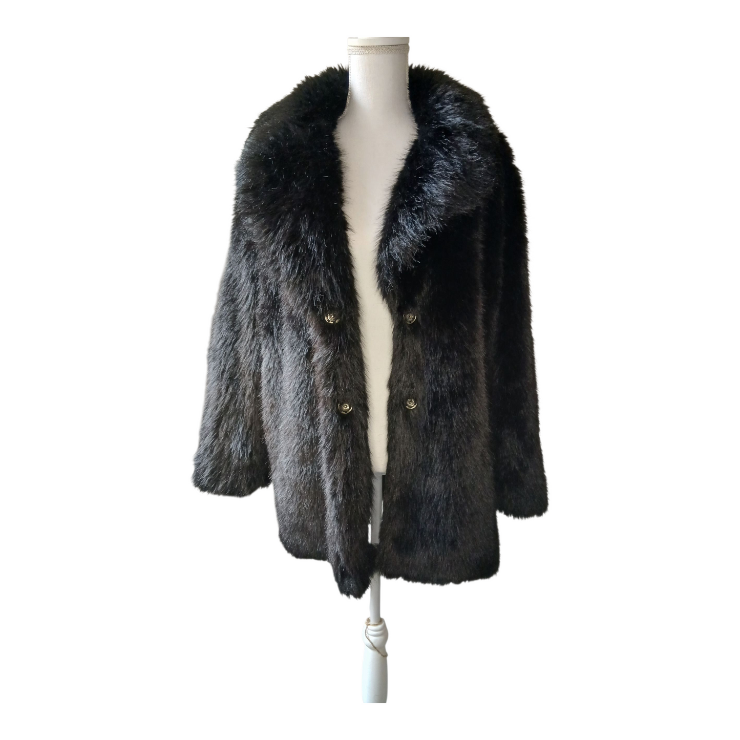 Manteau Femme Fausse Fourrure Noire – Manteau Chic et Douillet