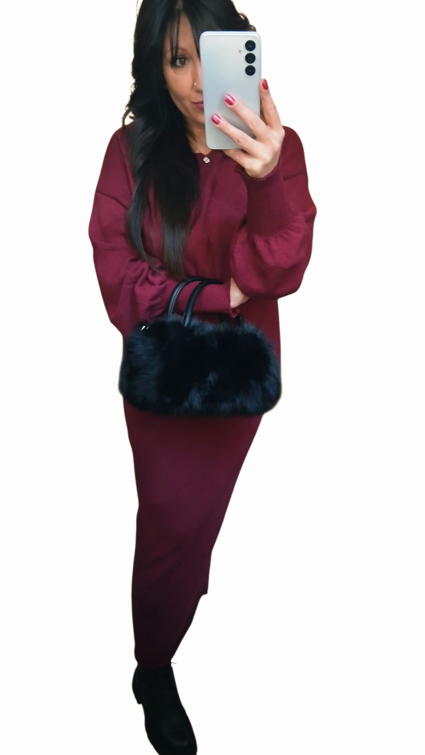 Robe Pull Longue Bordeaux – Coupe Élégante & Confort Cocooning | Fashion Muse Avenue