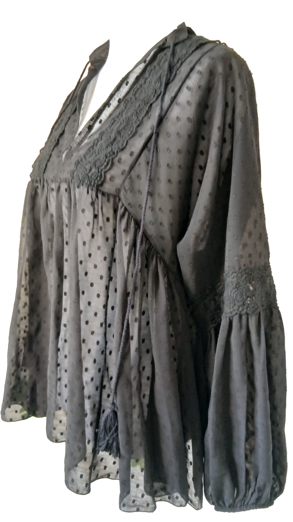 Blouse noire en mousseline